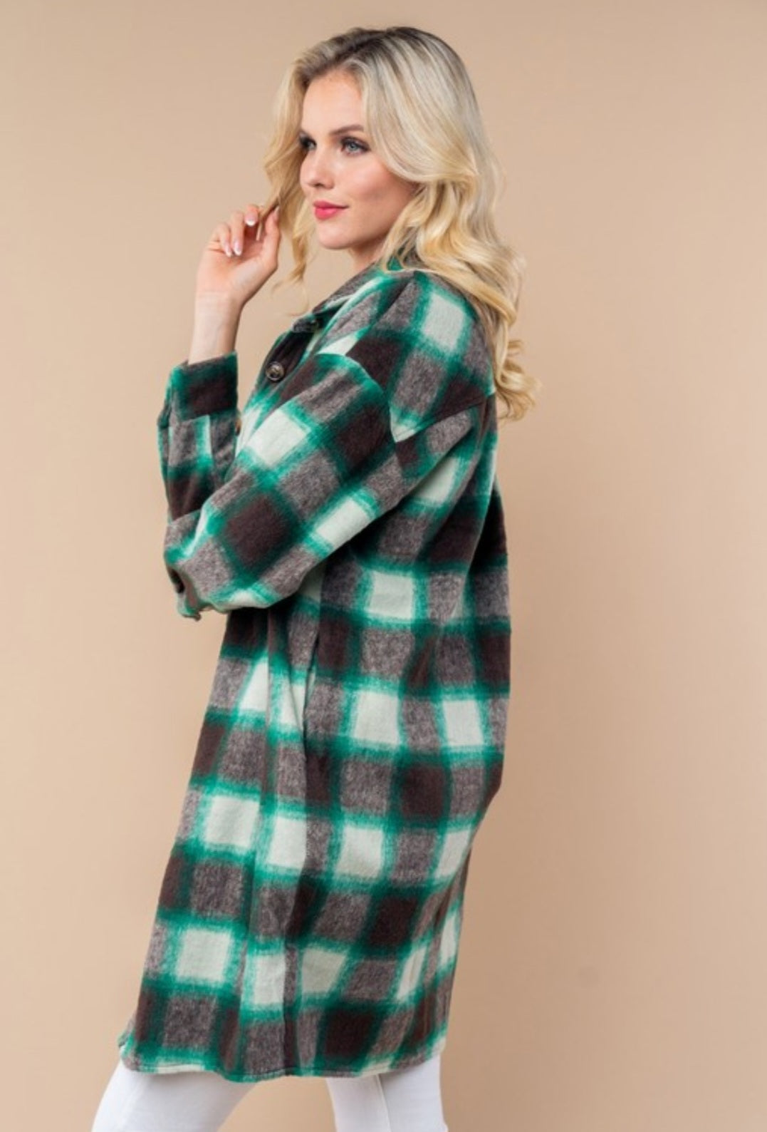 Plaid Print Shacket