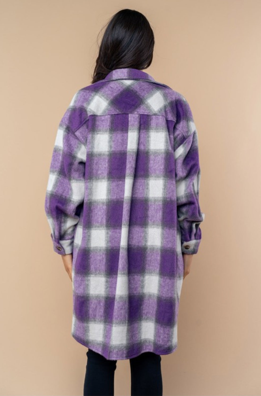 Plaid Print Shacket