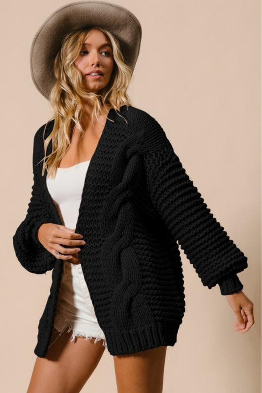 Cable Knit Chunky Cardigan