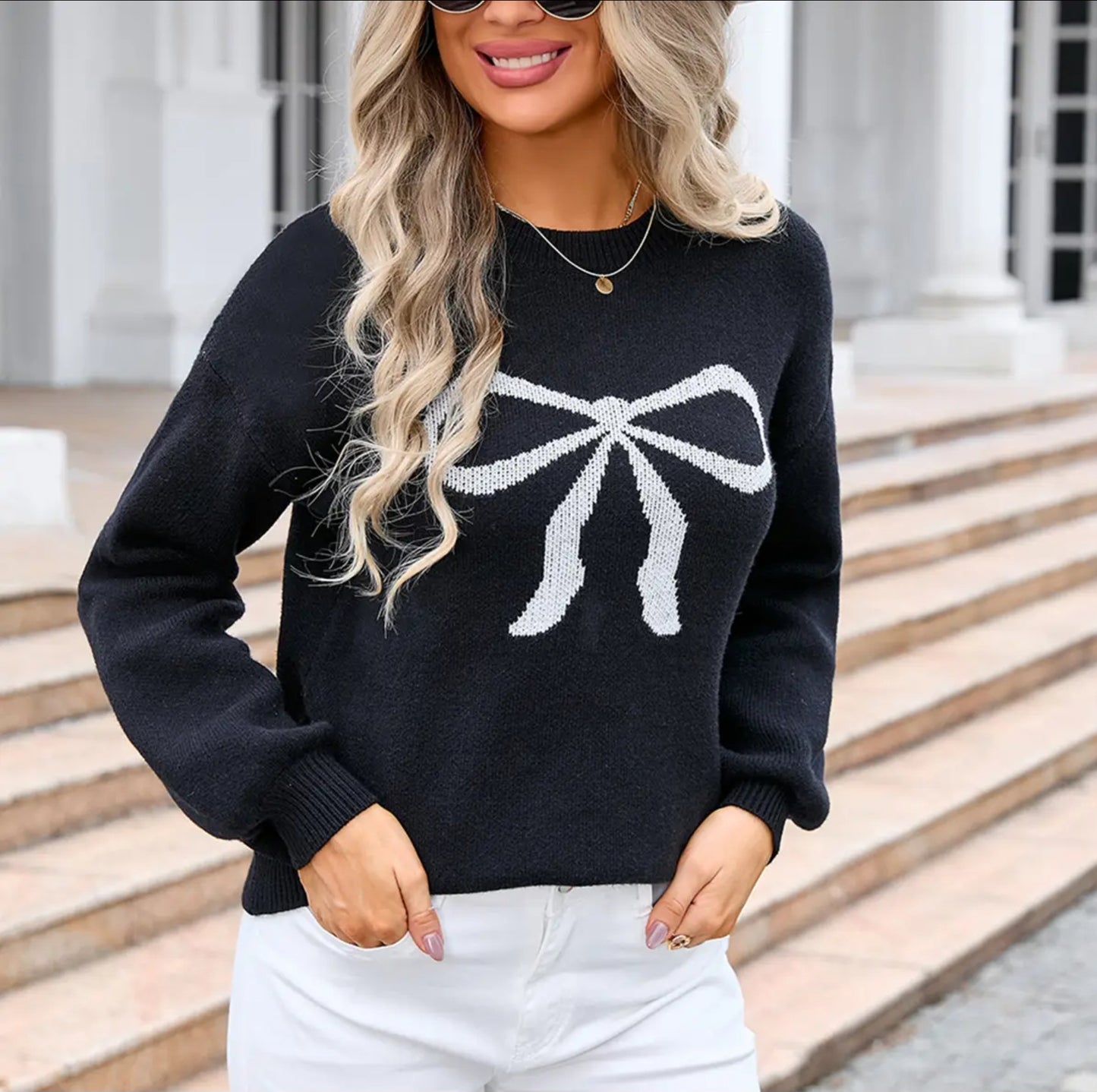 Black Bow Sweater