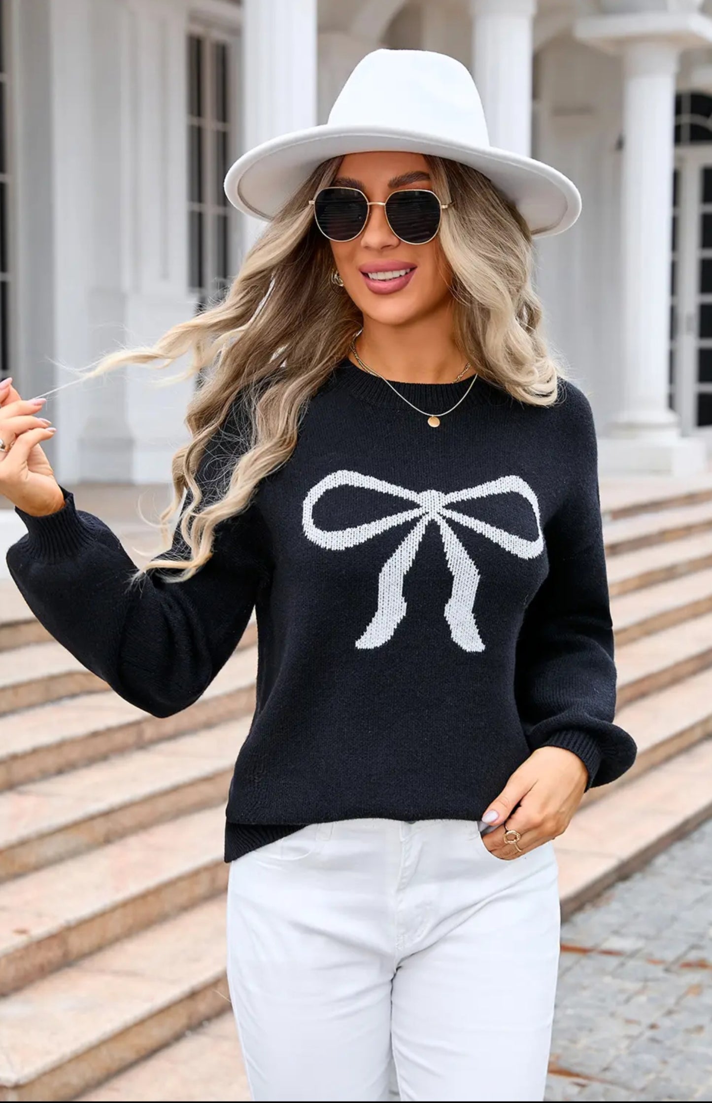 Black Bow Sweater