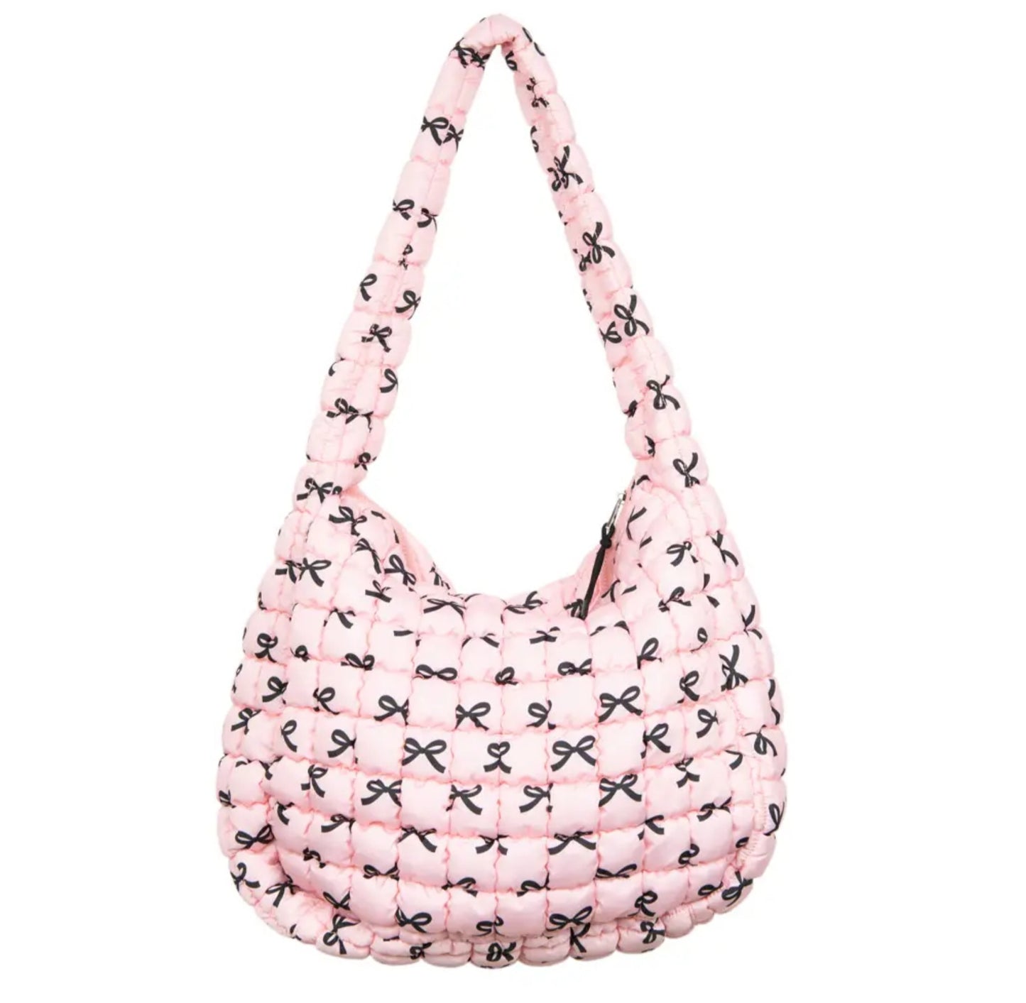 Pink Mini Bows Oversized Puffer Tote Bag