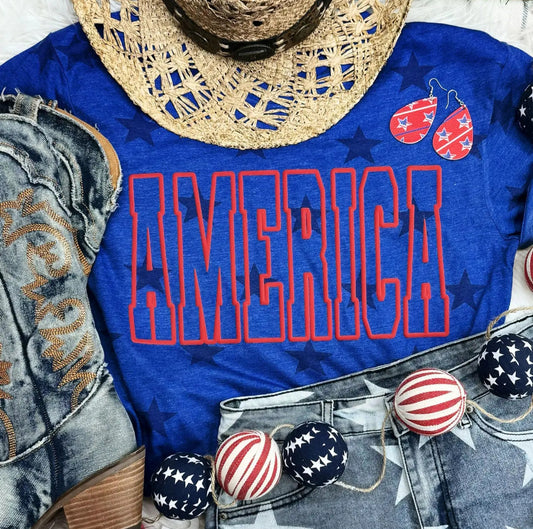 America Puff Royal Star Tee