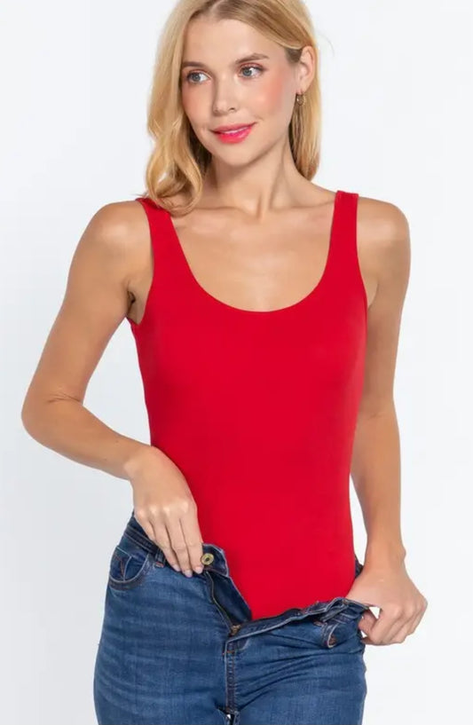 Scoop Neck Cotton Bodysuit