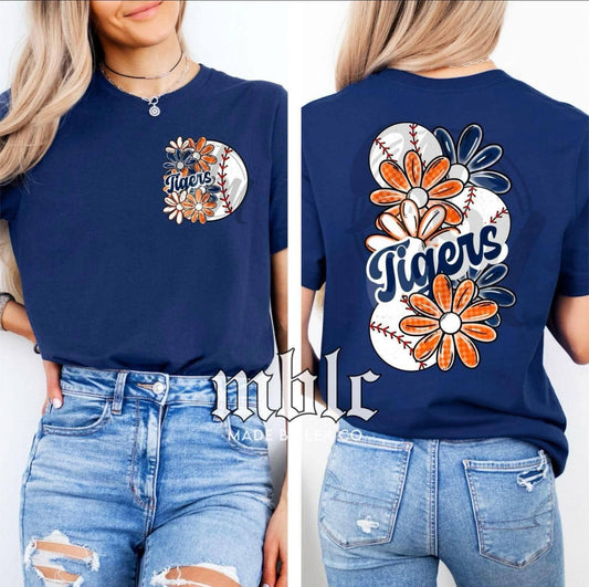 Tigers/Flowers Tee