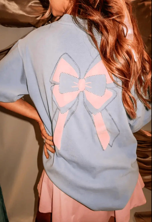 Preppy Bow Lavender Tee