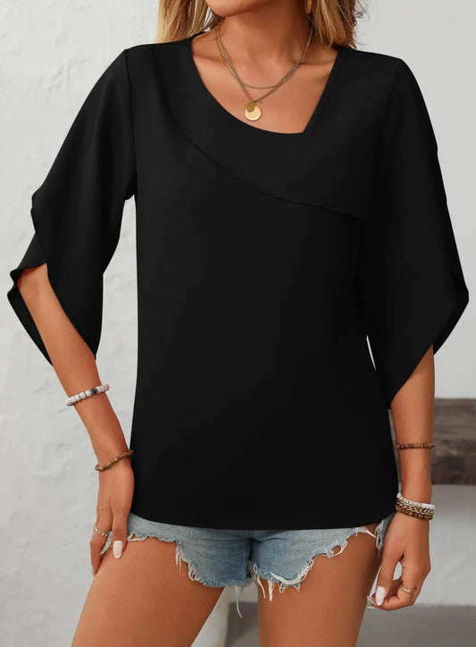 Flowy Cape Sleeve Blouse