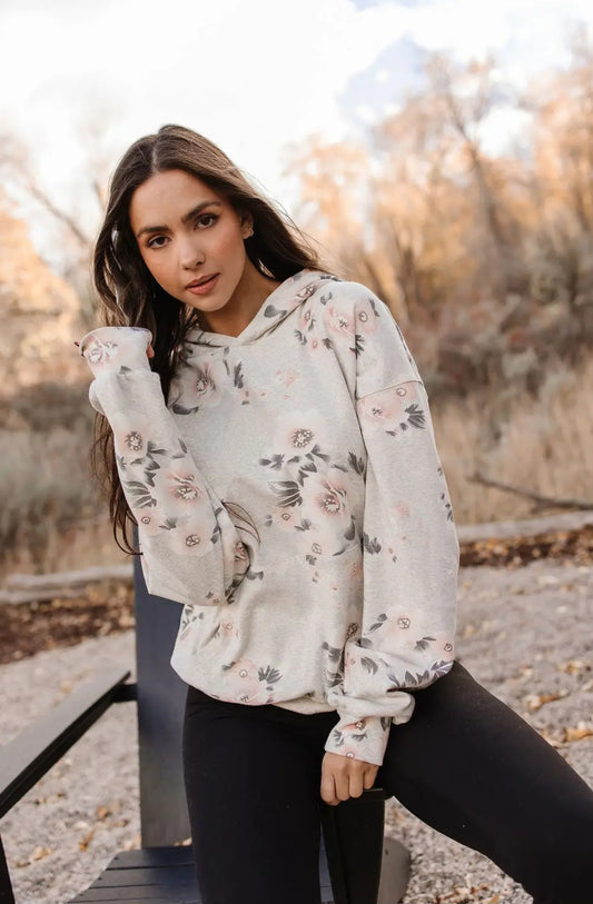 Petals and Pearls Flowered Hoodie