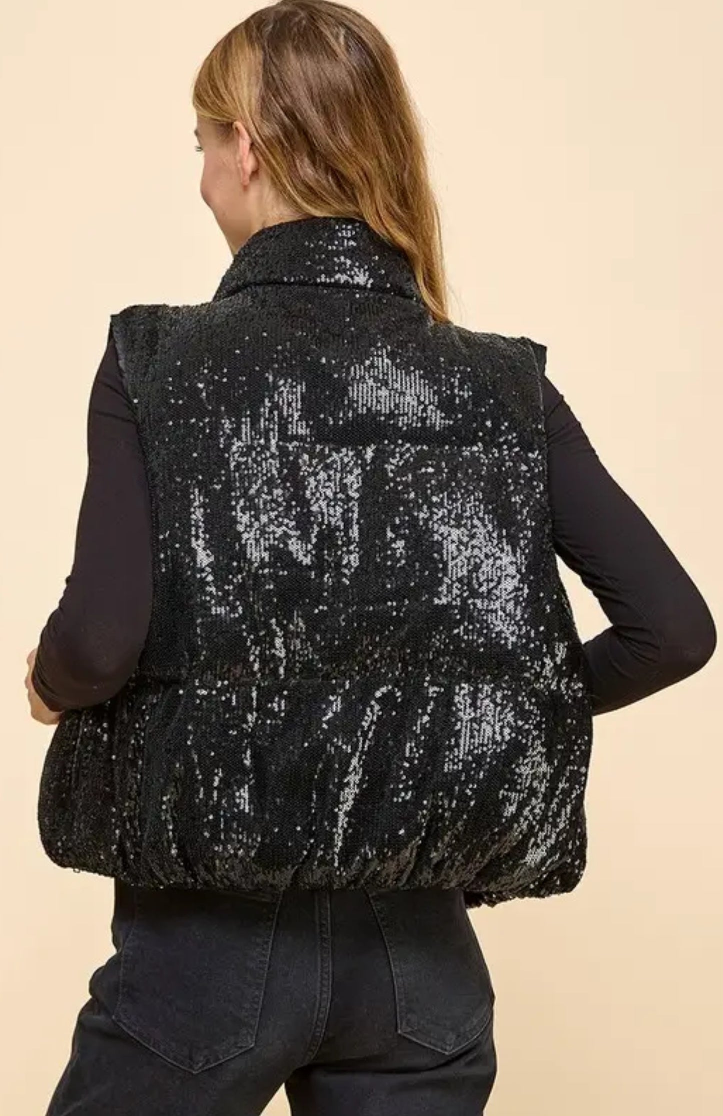 Black Sparkly Vest