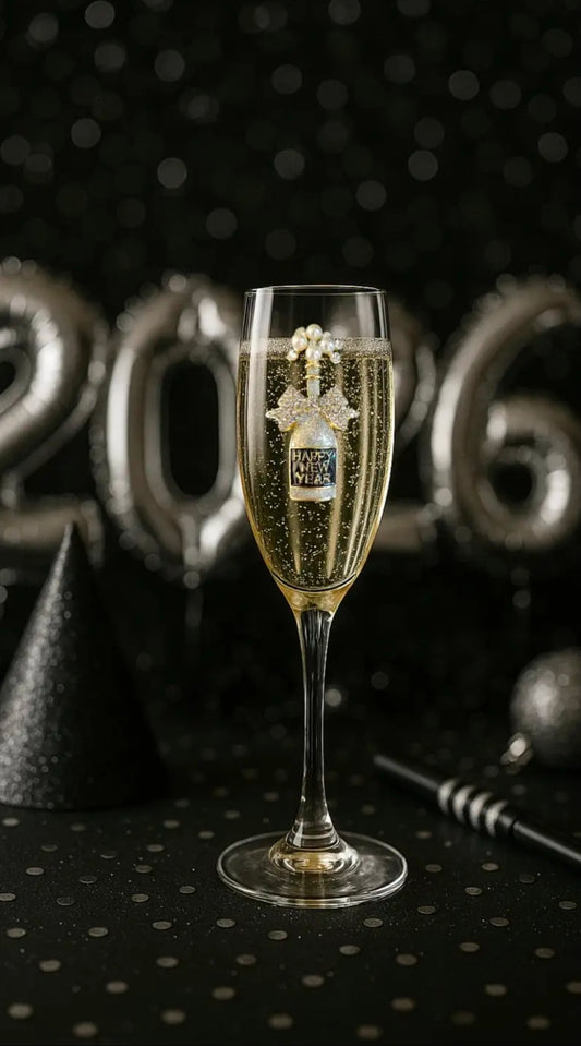 Happy New Year Champagne Glass