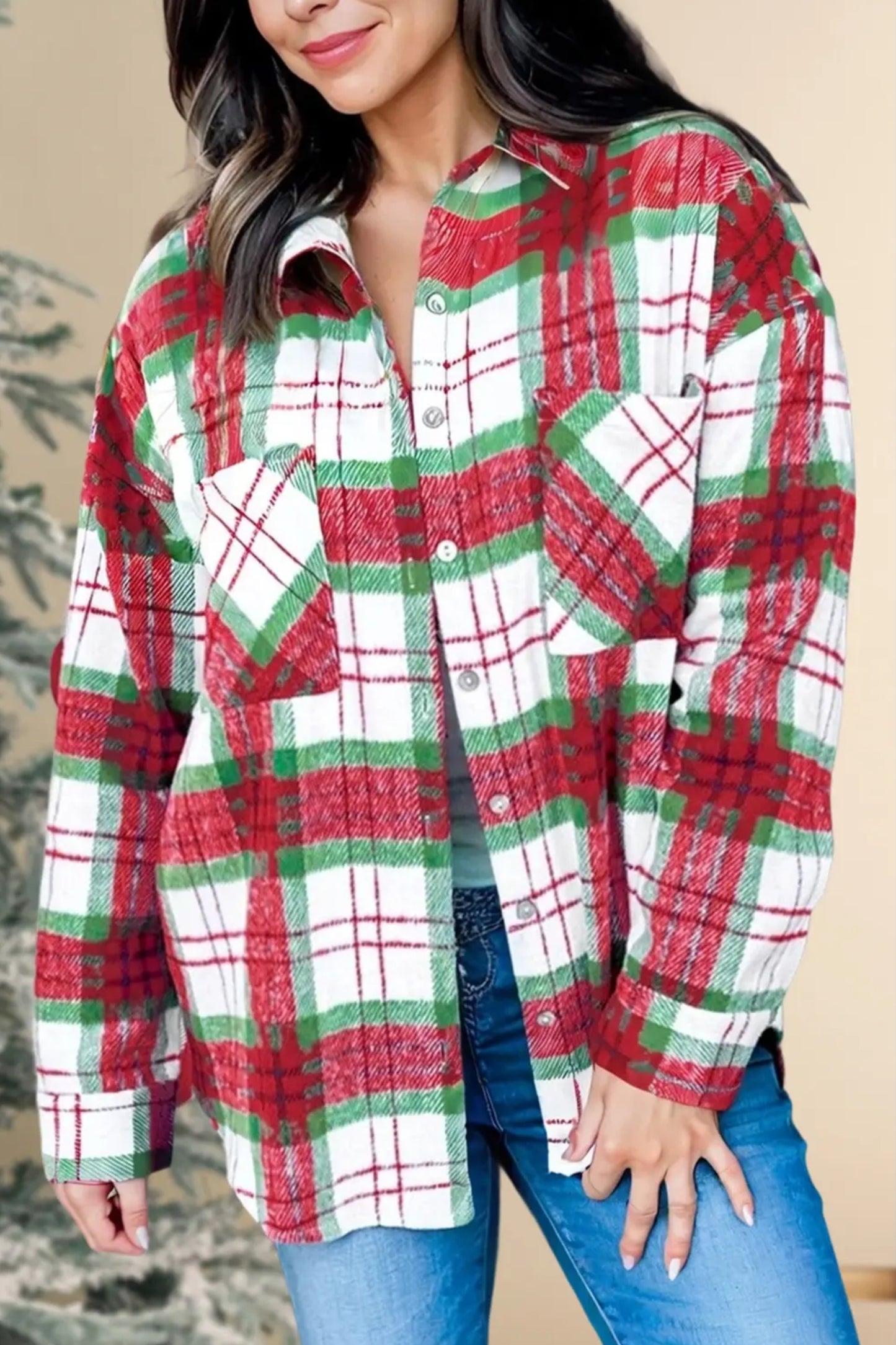 Christmas Plaid Shacket
