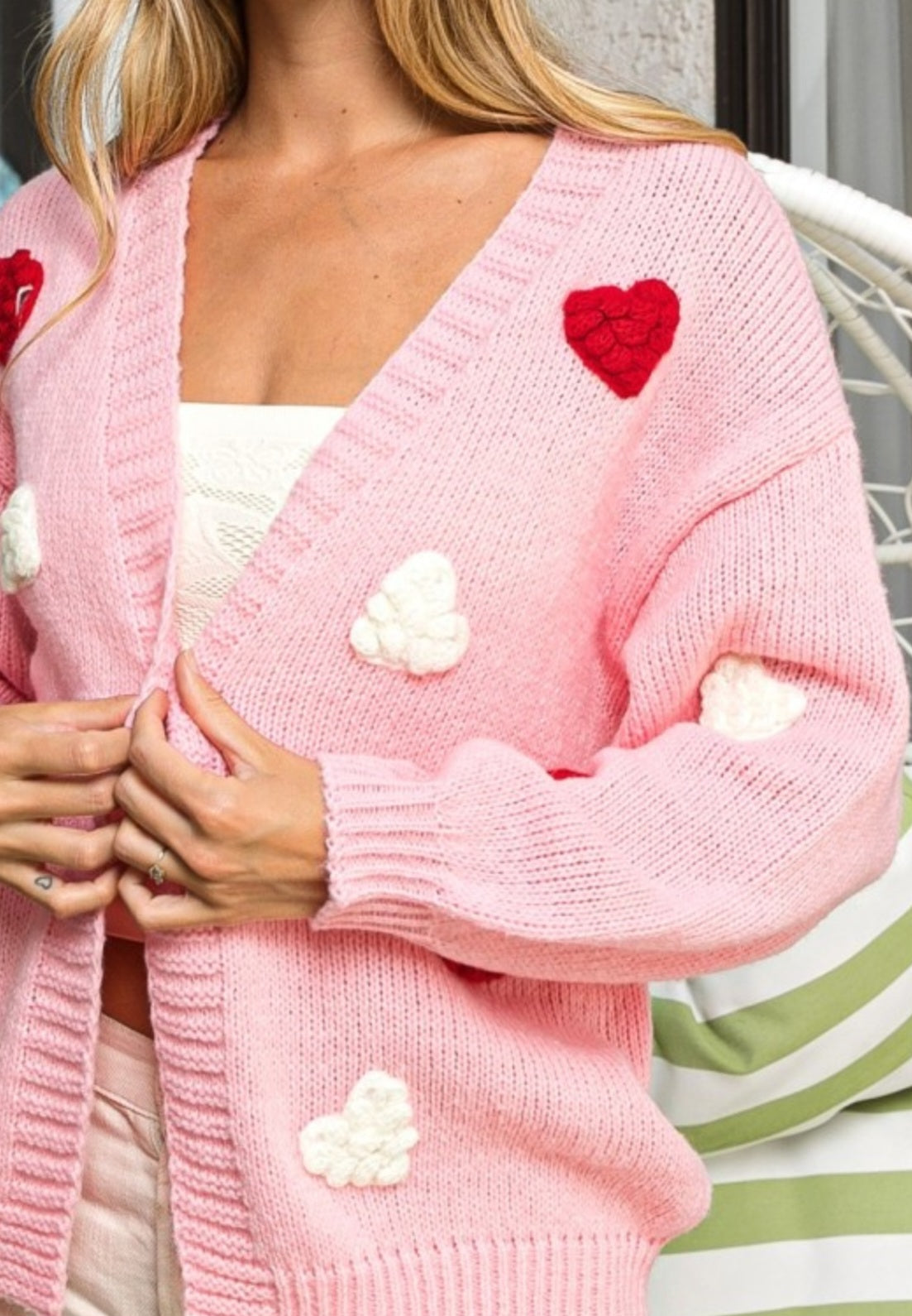Heart Crocheted Cardigan