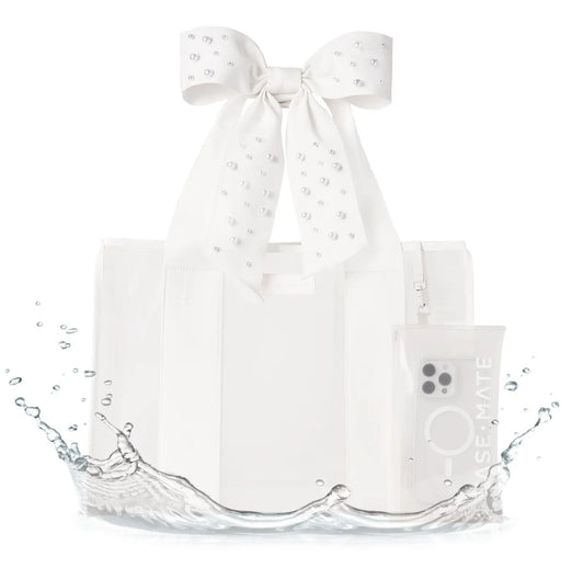 Case-mate Ivory Pearl Bow Jelly Tote