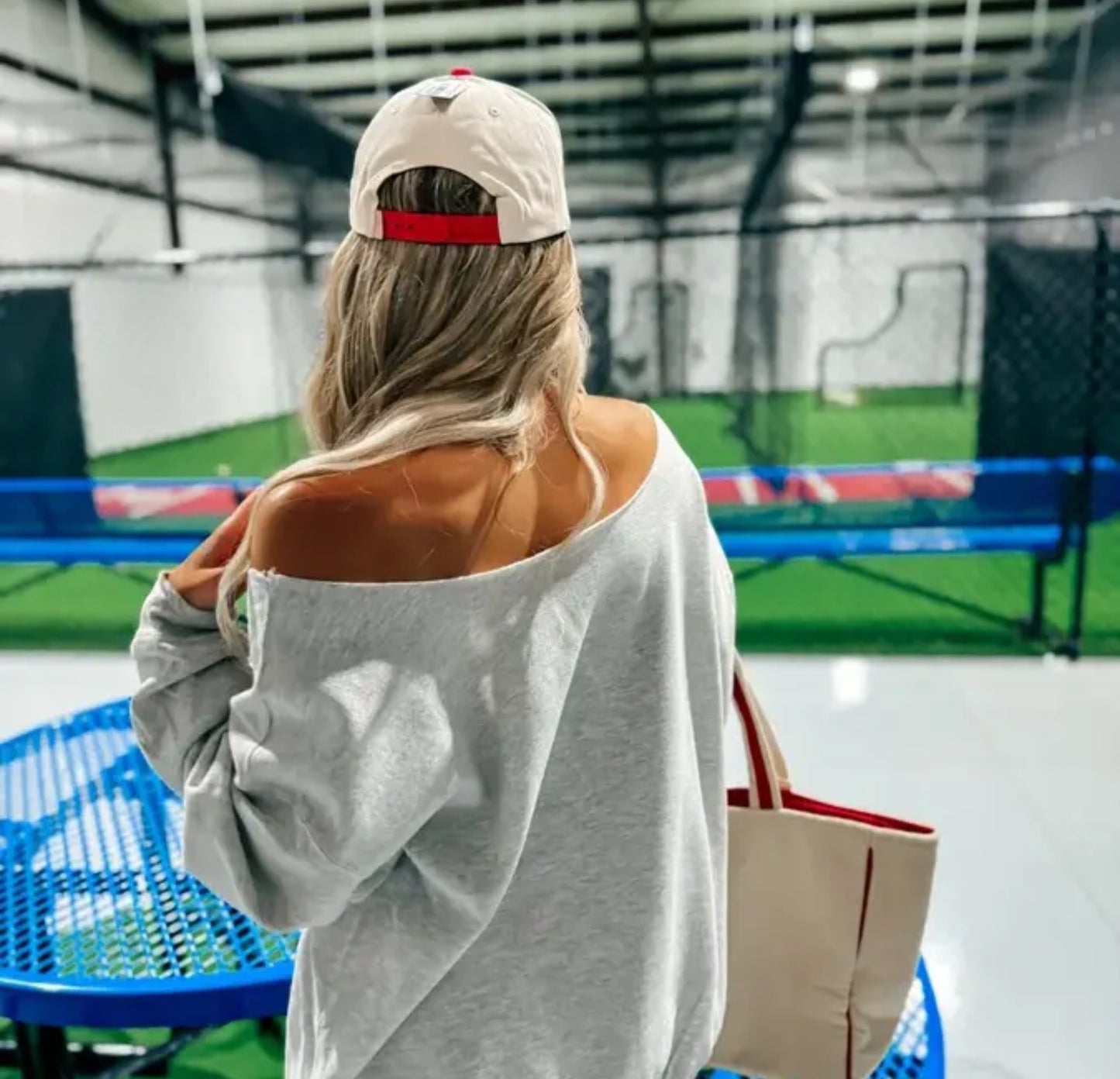 All American Off The Shoulder Crewneck
