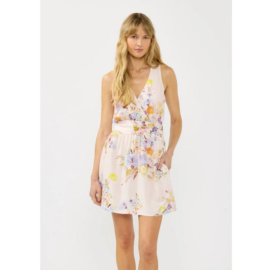 Floral Vneck Mini Dress