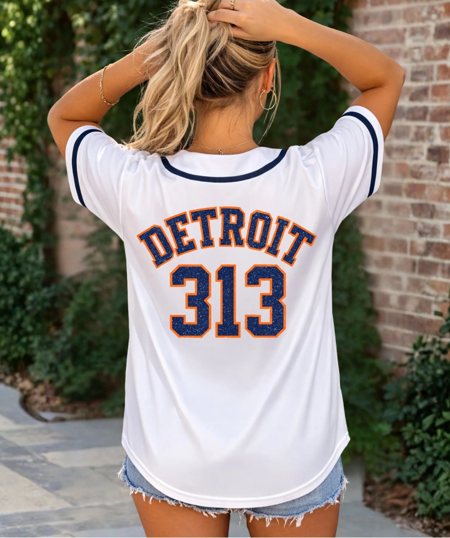 Sparkle Detroit 313 Baseball Jersey