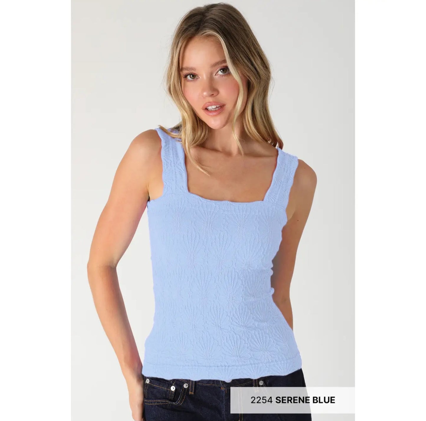 Lace Textured Square Tank