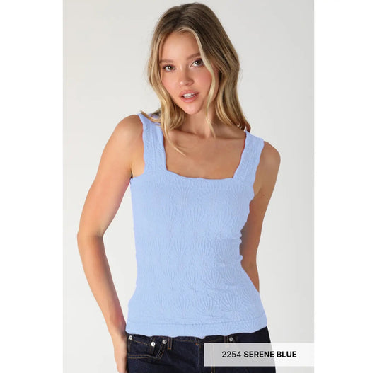 Lace Textured Square Tank