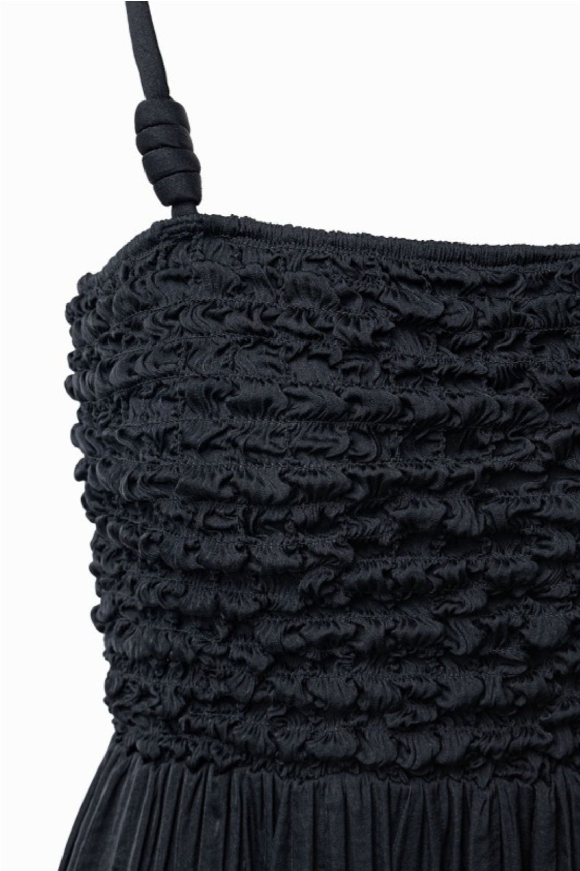 Cord Detail Smocking Top