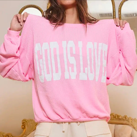 God is Love Ribbed Crew