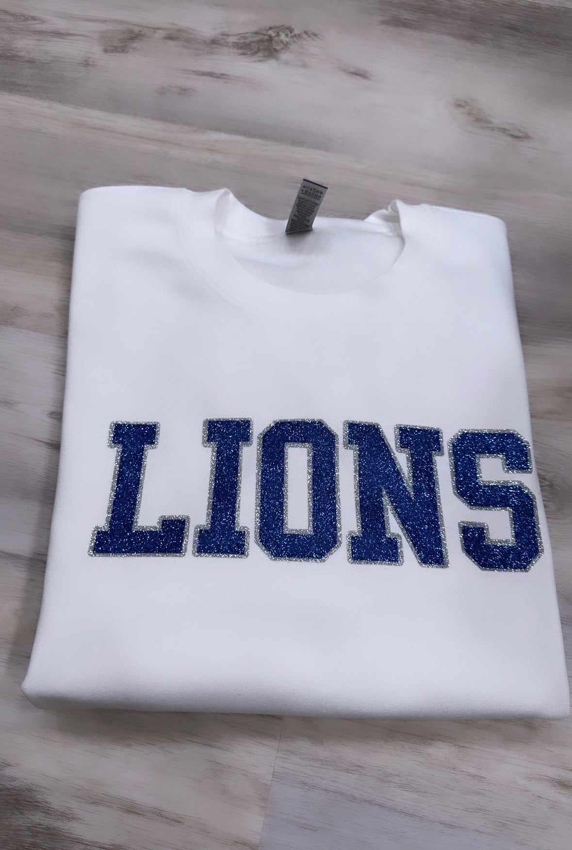 White Sparkle Lions Crew