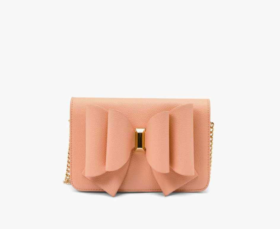 Coral Overflap Bow Crossbody