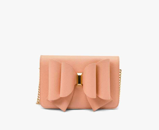 Coral Overflap Bow Crossbody