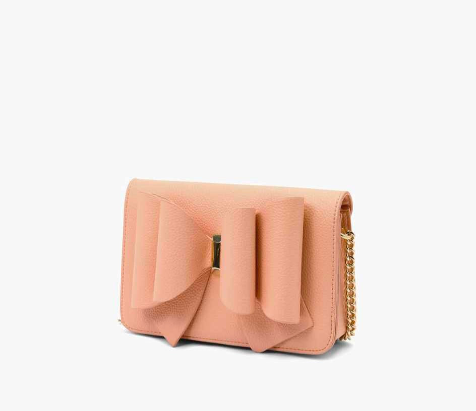 Coral Overflap Bow Crossbody