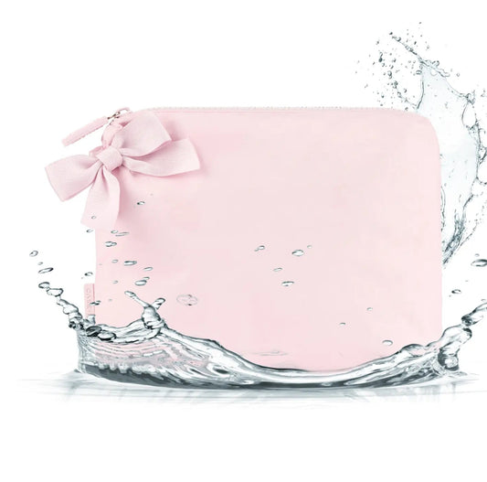 Case-Mate Ballet Pink Bow Crinkle Makeup Bag